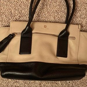 Kate Spade tote, cream & black. EUC. Classic style